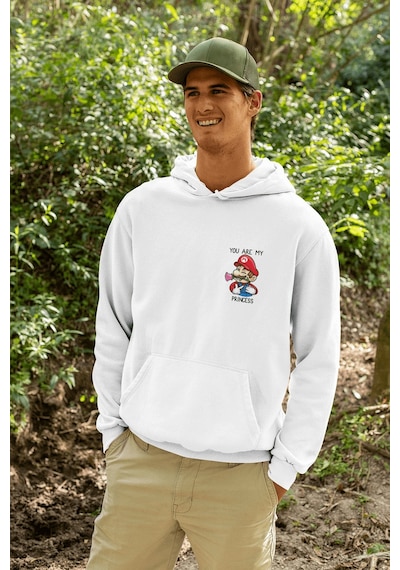 Mario Ve Prenses Sevgili/çift/arkadaşlık 2'li Kapşonlu Sweatshirt Seti 001