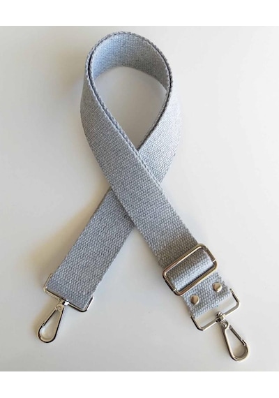 Angel Çanta Aksesuar Pamuklu Kolon 120X4 Cm Gümüş Metal Gri Renk