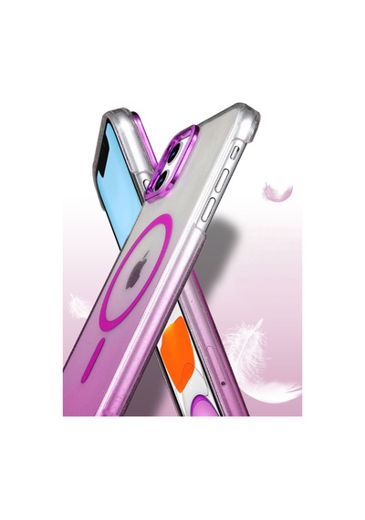 Apple iPhone  Uyumlu    12 Glossy Magsafe Kapak - Pembe