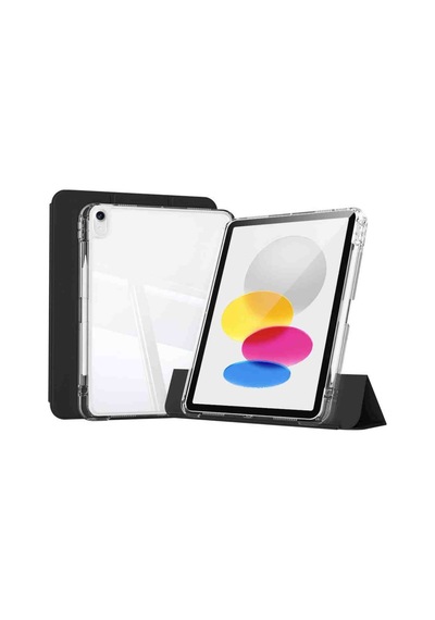 Apple Uyumlu iPad 11. Nesil A16 2025 Airbagli Manyetik Ayrılabilen Fuchsia Sliding Tablet Kılıfı Kapaklı Kılıf