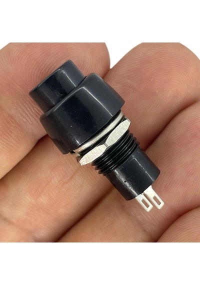 Ic-190 Siyah Buton Yuvarlak Plastik Kalıcılı 10mm