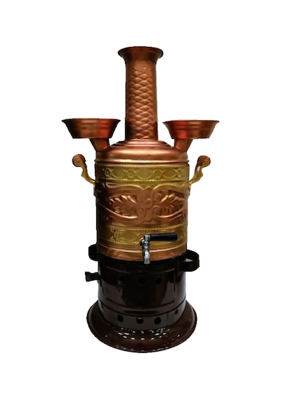 Alttan Sobalı Bakır 5 L Semaver Inox