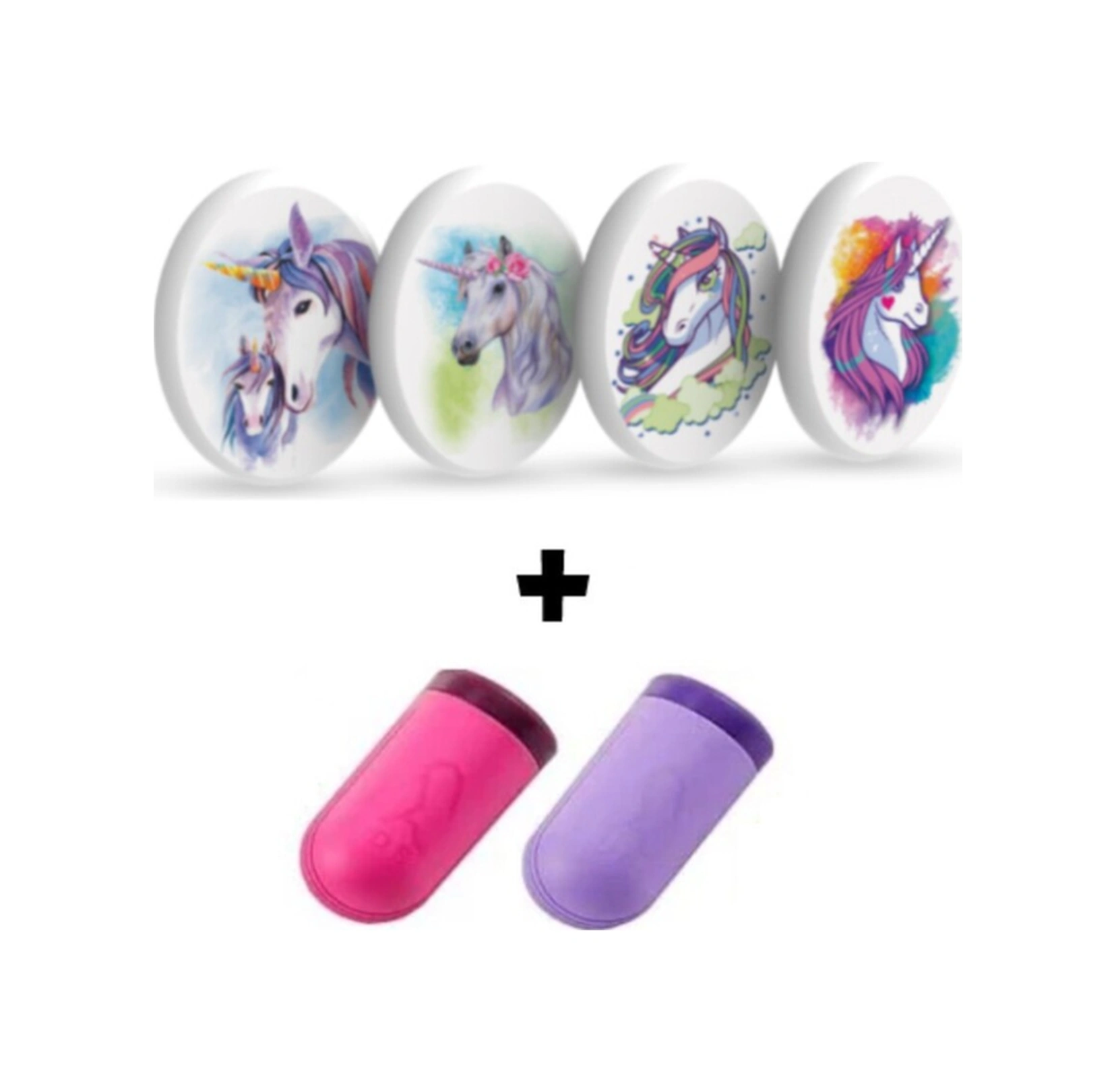 Sg.21 Silka 4 Adet Unicorn Silgi Ve 2 Adet Prime 2 Kalemtraş Seti Kız Öğrenci