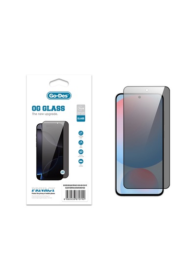 Galaxy A36 Uyumlu Go Des Og Glass Privacy Antistatik Temperli Cam Ekran Koruyucu Siyah