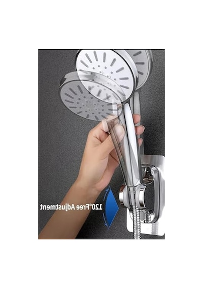 Lamiaseta Krom Kendinden Yapışkanlı 15 Kg Taşıyabilen Nano Duş Başlığı Askısı Duş Mafsalı 6998