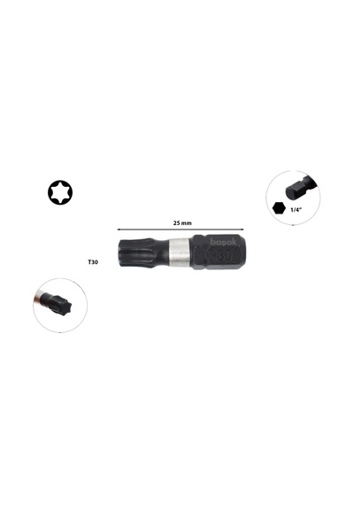 Ceta Form T30 X 25 Mm Darbeli Torx Bits Uç Cb/811tm