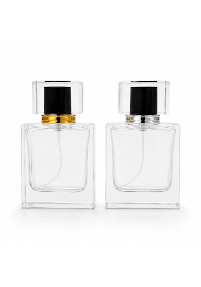 20 Adet Boş Cam Parfüm Şişe, 50 Ml, Mia Model, Şeffaf, Geçmeli,-fpu-50