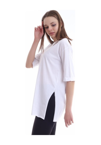 Winmoda34 Oversıze Tshirt Beyaz
