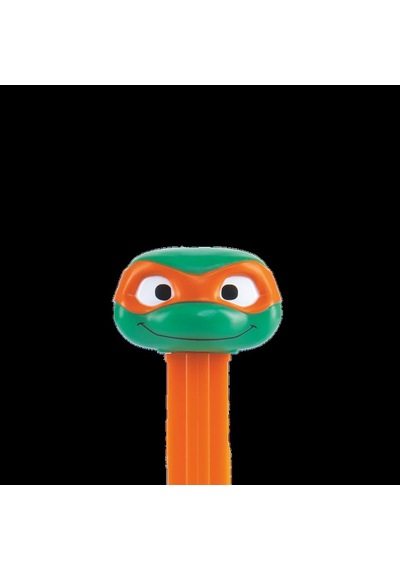Pez Dispenser Turtles Michelangelo Meyve Aromalı Şekerleme Makinesi Ve Şekerleme Yedekleri