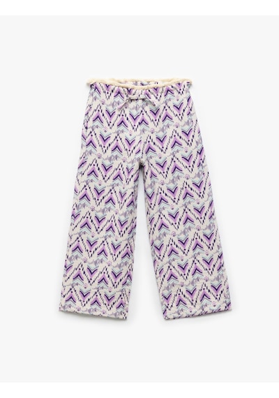 Koton Viskon Beli Bağcıklı Desenli Düz Paça Pantolon Mor Desenli 5skg40007aw Mor Desenli Mor Koton Viskon Beli Bağcıklı Desenli Düz Paça Pantolon Mor Desenli 5skg40007aw Mor Desenli Mor