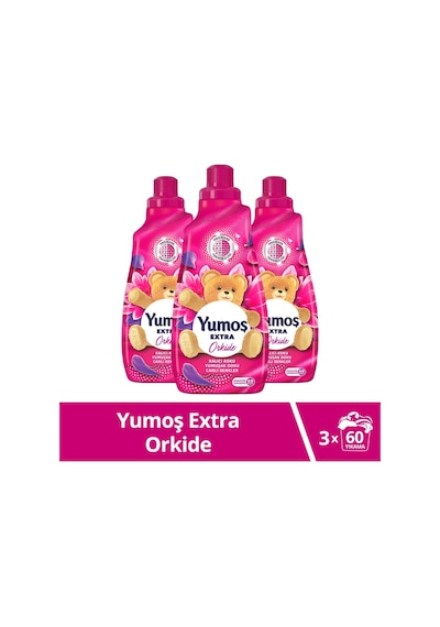 Yumoş Extra Konsantre Çamaşır Yumuşatıcısı Orkide 1440 Ml 60 Yıkama 3 Adet
