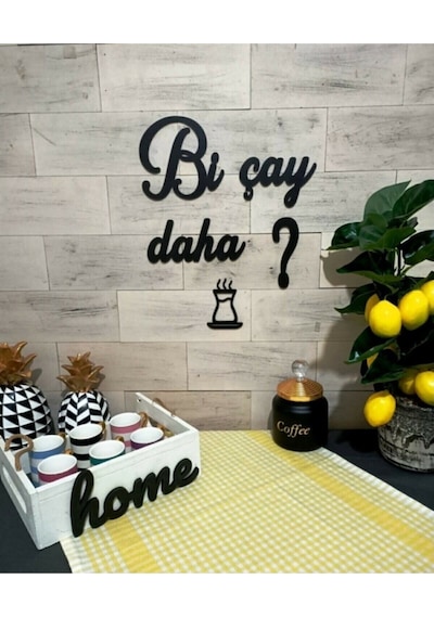 Pey Aksesuar Bi Çay Daha Mutfak Duvar Dekoru Tek Ebat