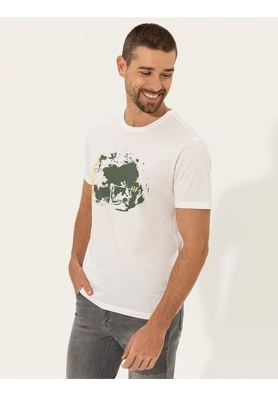 Pierre Cardin Slim Fit Bisiklet Yaka T-shirt Vr019