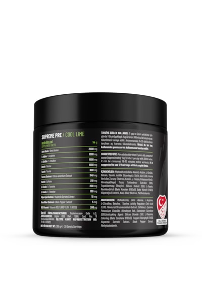 Preworkout Supreme Cool Lime - 280g - 20 Servis Limon