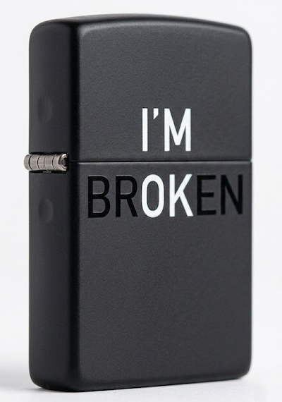 Zippo I'm Ok Dizayn Çakmak Siyah