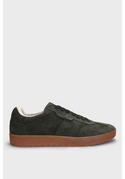 Lufian Pele Erkek Deri Sneaker Ayakkabı Haki Haki 112230232100630 Haki