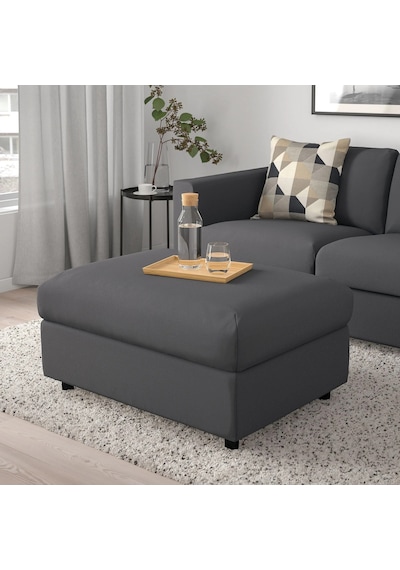 Ikea Gri Şık Kanepe - Saklama Gözlü Puf