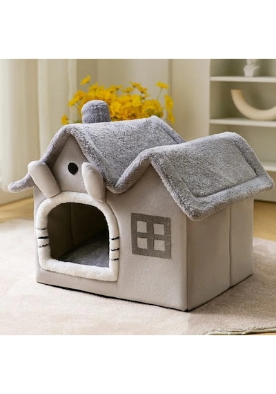 Tineke Yumuşak Kedi Yatağı Derin Uyku ve Kış Evi Small