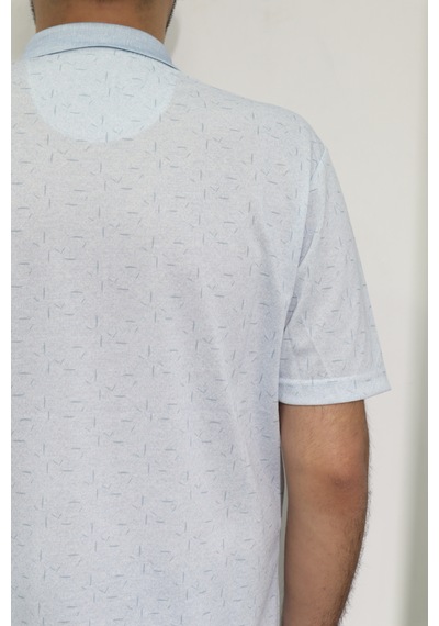 Santa Dmctekstil Erkek Desenli Klasik Kesim Rahat Kalıp Tek Cepli Polo Yaka Düğmeli T-shirt Mavi Santa Dmctekstil Erkek Desenli Klasik Kesim Rahat Kalıp Tek Cepli Polo Yaka Düğmeli T-shirt Mavi