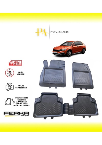 Fiat Egea Cross 2020 Ve Üstü Uyarlanabilir Universal Havuzlu Paspas