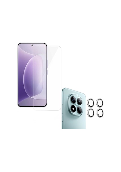 Adige Xiaomi Redmi Note 15 Pro Plus 5g Ekran Koruyucu + Lens Koruyucu Tekli Gümüş