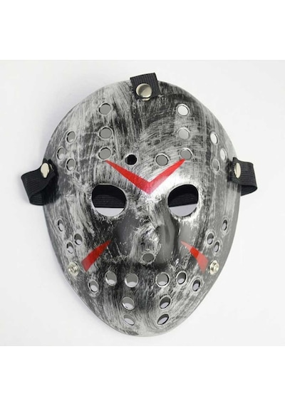 Jason Maskesi Hannibal Maskesi Metal Gümüş Renk 20x25 Cm