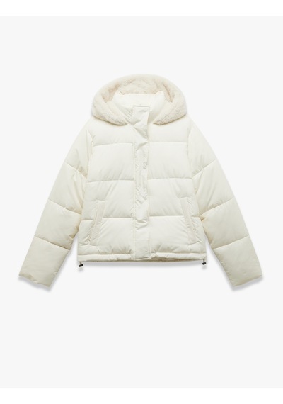 Koton Kapüşonlu Fermuarlı İçi Peluş Çıtçıt Düğmeli Cepli Şişme Mont Kırık Beyaz 6wal20054ıw Ekru Koton Kapüşonlu Fermuarlı İçi Peluş Çıtçıt Düğmeli Cepli Şişme Mont Kırık Beyaz 6wal20054ıw Ekru