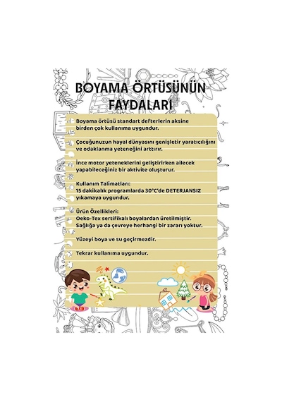 Prenses Yıkanabilir Boyama Örtüsü 100 180