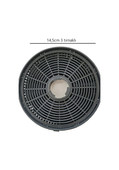 Simfer Uyumlu 8628 Mf Davlumbaz & Aspiratör Karbon Filtresi 14,5cm 3 Tırnak