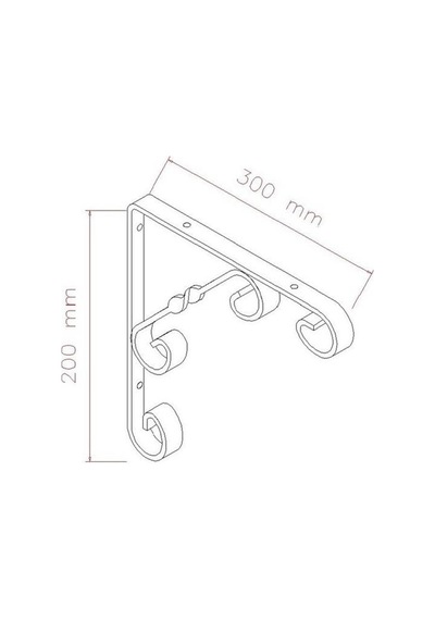 Burgulu Dekoratif Raf Altı Raf Ayağı Konsol Beyaz 30 Cm N11.22101