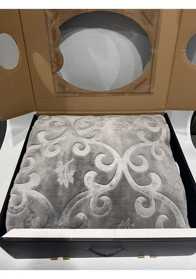 Merinos Pırıltı Battaniye Çift Kişilik Gri Renk 220 X 240 Boyut/ebat Gri
