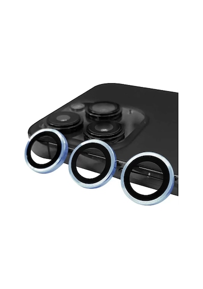 Newface Apple İphone 13 Pro Max Raze Metal Kamera Lens - Mavi