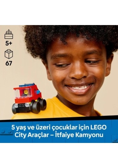 Lego İtfaiye Kamyonu Seti - Mini Araba Ve İtfaiyeci Figürü İle Eğlenceli