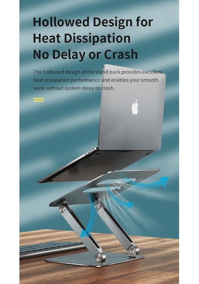 Rock Alüminyum Ergonomik Tam Ayarlı Apple Uyumlu MacBook Standı