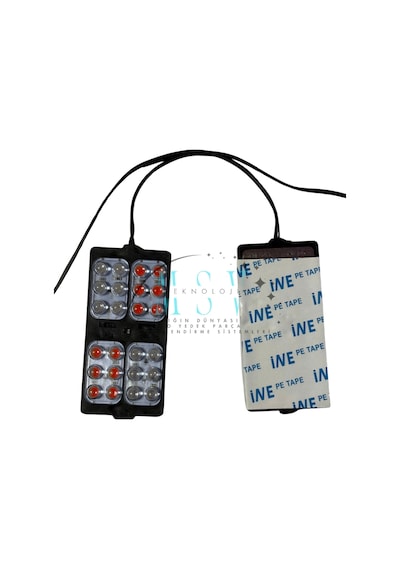 24 Volt 24 Watt 24 Ledli 150x49 Mm Animasyonlu Kırmızı - Mavi Çakar Modül 5 Adet