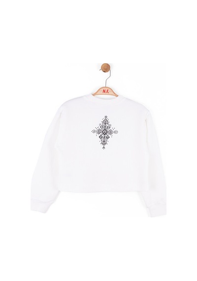 Xo Kids Kız Çocuk Sweatshirt 8-14 Yaş 37319 Ekru