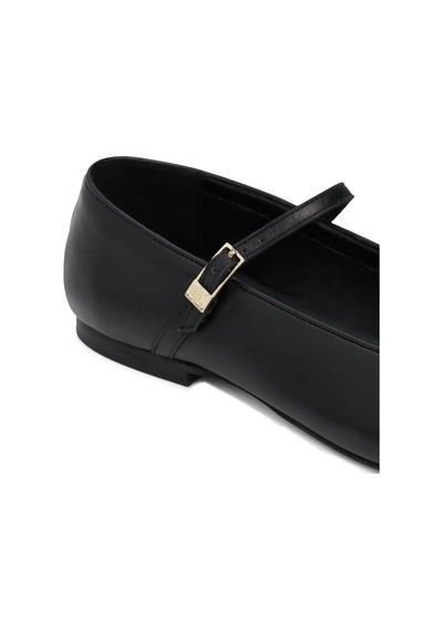 Tommy Hilfiger Smooth Leather Maryj Kadın Siyah Babet