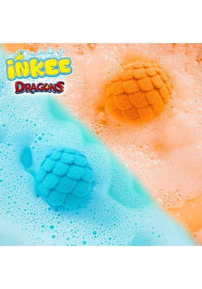 Ejderha Temalı Inkee Sürpriz Banyo Bombası Figürlü Dragons Oyuncağı 100 G 13x7,5x6 Cm