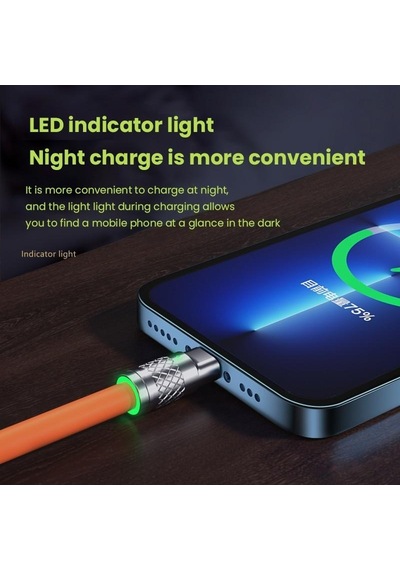 Fonken 3 In 1 6A Usb Hızlı Şarj Kablosu Mikro Usb/tip-c/ios Şarj Kablosu Huawei Samsung Xiaomi İçin Sarı