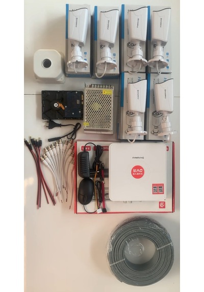 6'lı Güvenlik Kamerası Seti - 5mp Sony Seculens Kdj-6s-8w-kk-p-v1