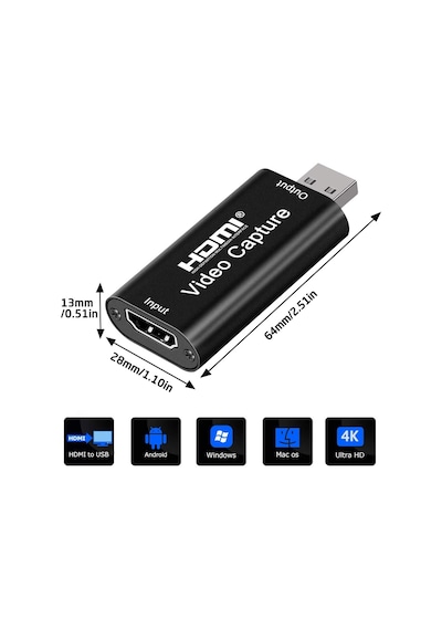 Usb Hdmi Video Capture Kart Hdmi Çevirici Dönüştürücü Ps4 Xbox (533635992)