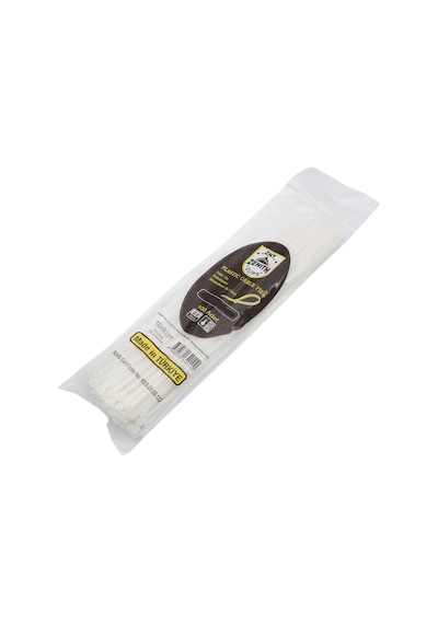 Zenith Kablo Bağı & Plastik Kelepçe & Cırt Kelepçe Beyaz 100 Adet 8.0X380 38Cm