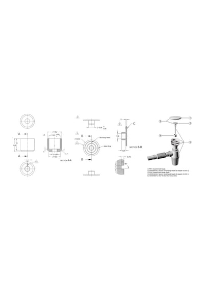 Serel - Seramik Tapa Ve Lavabo Sifonu Mat Beyaz - Tp08stl010h Diğer