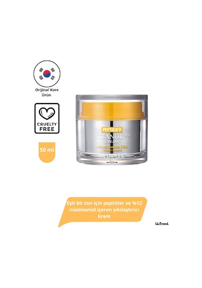 Medipeel Peptide 9 Vitanol Pro Cream 50 Ml Cilt Elastikiyetini Ve Ton Dengesini Peptitli Krem M0409