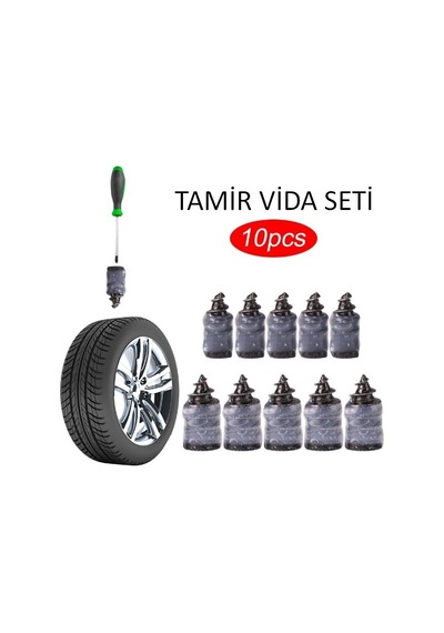 Lastik Tamir Kiti Kauçuk Vida Seti Beyaz