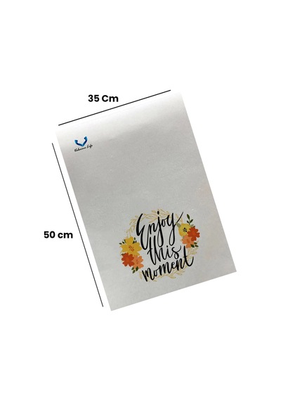 Valerine Life Bu Anın Tadını Çıkar Mutfak Kurulama Fırın Beyaz El Havlusu %100 Pamuklu 35x50cm 2 Ade Beyaz