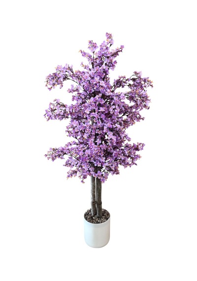 Yapay Çiçekçiniz Yoğun Yapraklı 100 Cm Yapay Sakura Bahar Dalı Ağacı Premium Lila
