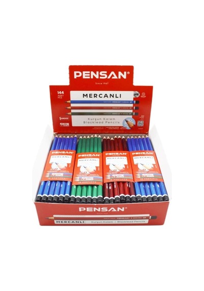 Pensan Mercanlı Kurşun Kalem - 12 Adet Siyah