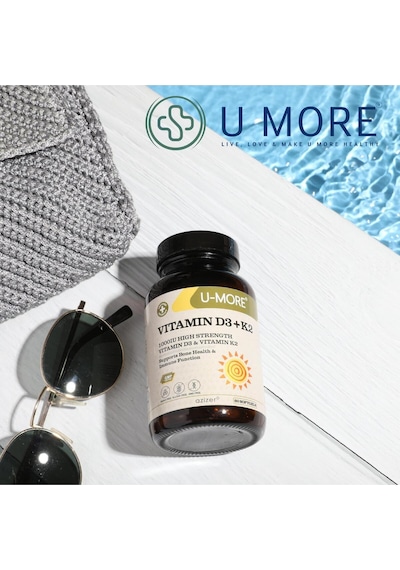 2'li Fırsat Paketi - Vitamin D3 1000 Iu & Vitamin K2 60 Kapsül X2 - Şekersiz Gdo'suz