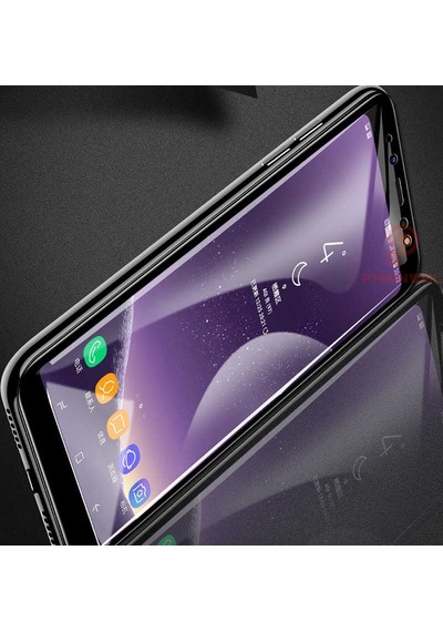 Samsung Uyumlu Galaxy A8 2018 Zore Kenarları Kırılmaya Dayanıklı Cam Ekran Koruyucu